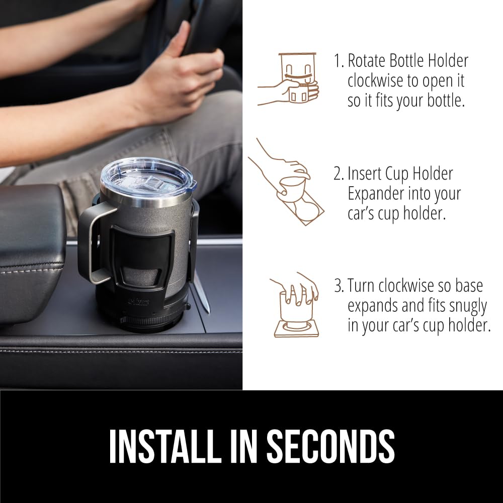 Gorilla Grip Car Cup Holder for Stanley, Yeti & Owala