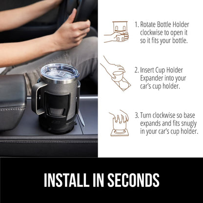 Gorilla Grip Car Cup Holder for Stanley, Yeti & Owala
