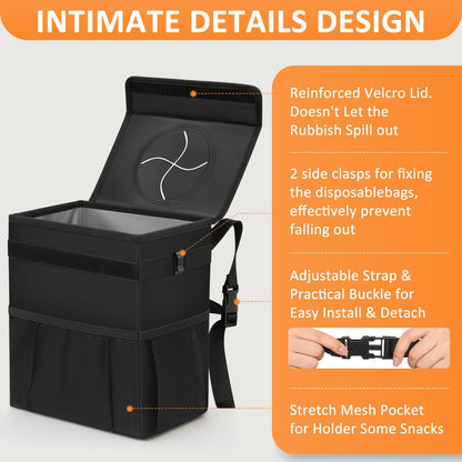 Vankor Leakproof Vehicle Trash Can for Car, SUV & Truck