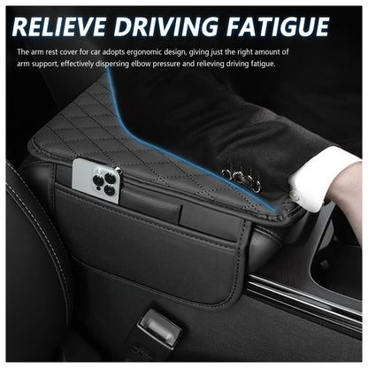 Stacool Car Armrest Cover with 2 Storage Bags – Black