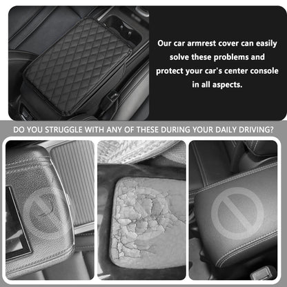 Stacool Car Armrest Cover with 2 Storage Bags – Black