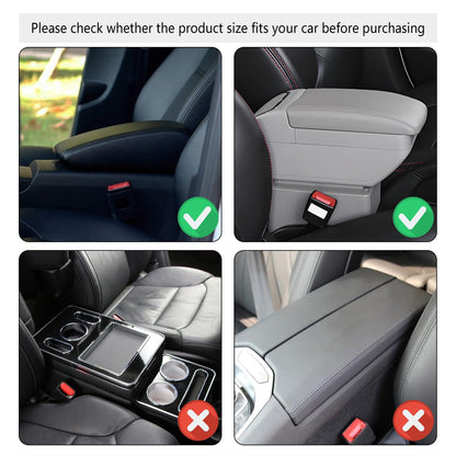 Stacool Car Armrest Cover with 2 Storage Bags – Black