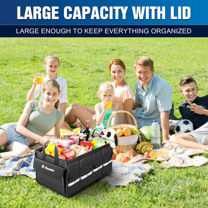 K KNODEL Foldable SUV Trunk Organizer with Lid